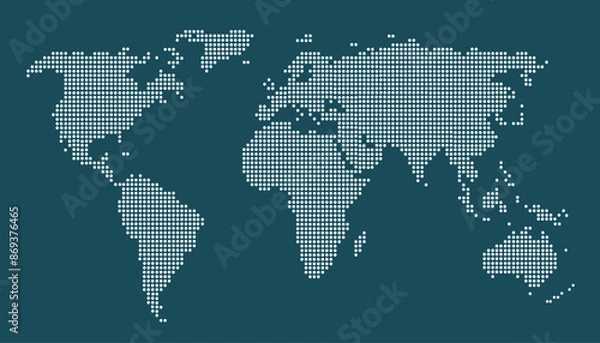 Fototapeta Dotted color world map vector