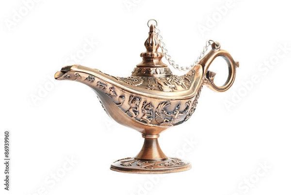 Obraz Aladdin magic lamp isolated on white
