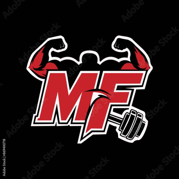 Obraz Muscle Flex 02 ,  logo design, minimalist logo, unique logo, logo maker, creative logo, brand identity	