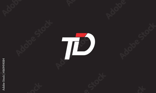 Obraz TD, DT, D, T Abstract Letters Logo Monogram