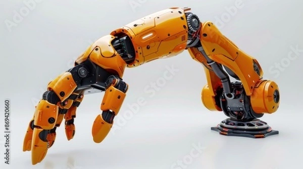 Fototapeta Robotic Arm Reaching Out With Advanced Technology