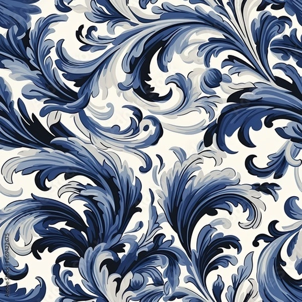 Fototapeta abstract, seamless floral pattern