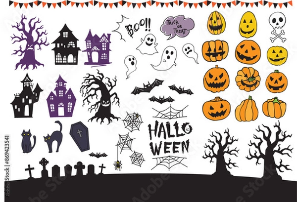 Fototapeta ハロウィンの装飾素材
