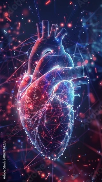 Fototapeta Advanced Heart Visualization in Medical Research Setting
