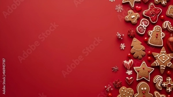 Obraz christmas gingerbread with space area for text