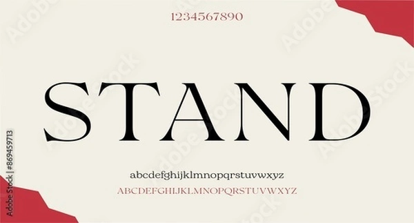 Fototapeta Vector luxury wedding alphabet letters font typography elegant classic serif fonts decorative vintag
