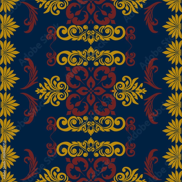Obraz Damask vector seamless pattern. Vintage
