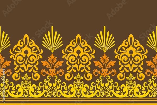 Obraz Damask vector seamless pattern. Vintage
