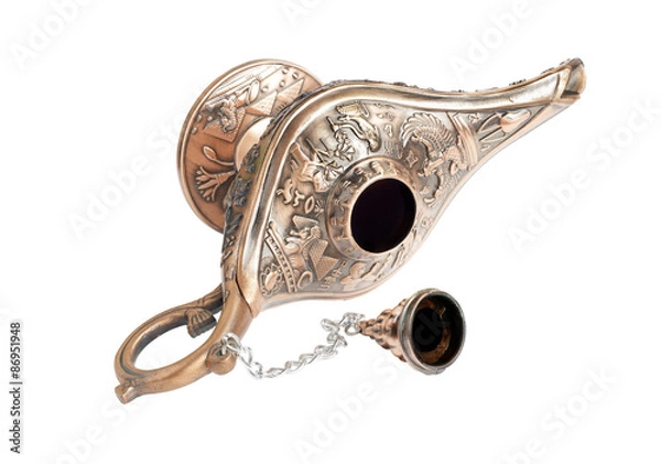 Obraz Aladdin magic lamp isolated on white