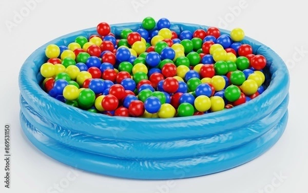 Fototapeta Realistic 3D Render of Ball Pool