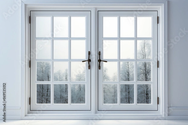 Fototapeta Large window with forest view