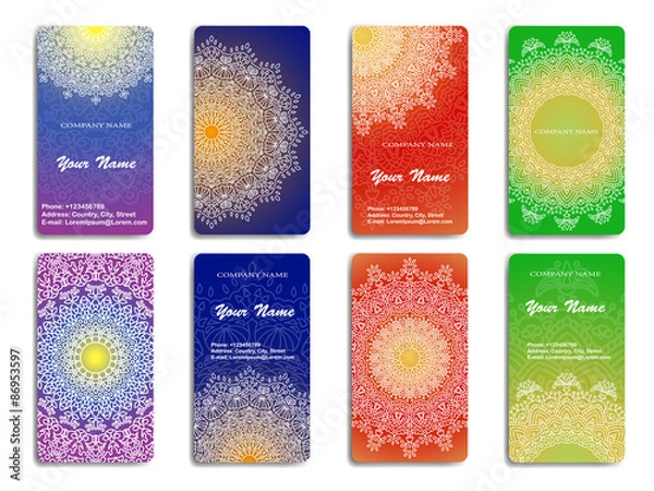 Fototapeta Collection Business card or invitation. 