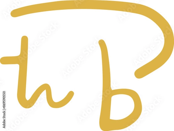 Fototapeta 手描きの癒しの龍体文字「て」