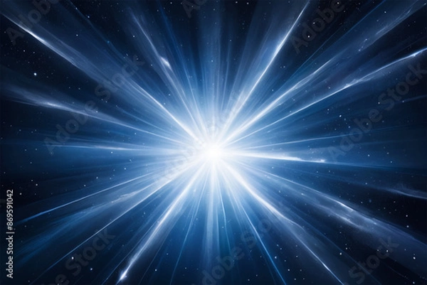 Obraz Ethereal Light Beams in Starry Sky Background for a Mystical and Celestial Theme