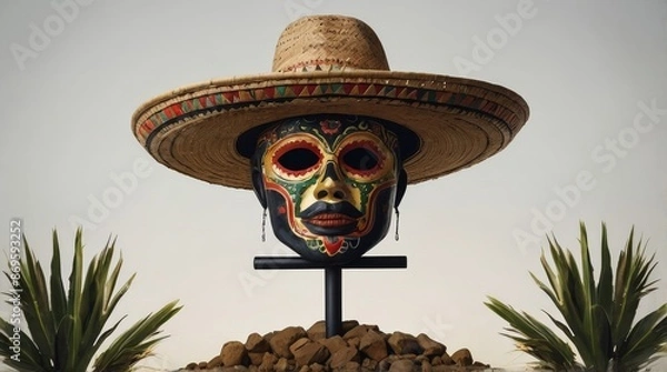 Obraz Flat design mexico ndependence day concept