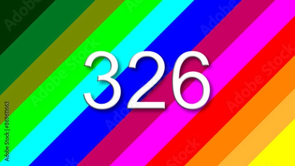 Fototapeta 326 colorful rainbow background year number