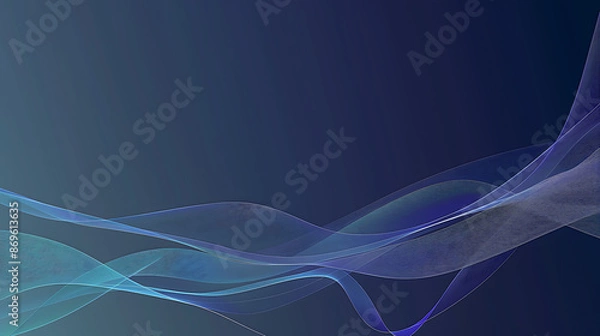Fototapeta Elegant Dark Wave Flow Background