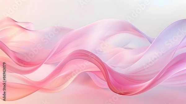 Fototapeta Mesmerizing Abstract Wavy Pastel Gradient Flowing Background Design