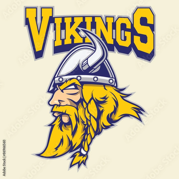 Obraz maskotka wojownika wikingów