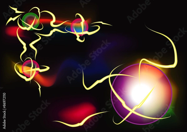 Fototapeta plasma electric atom vector background