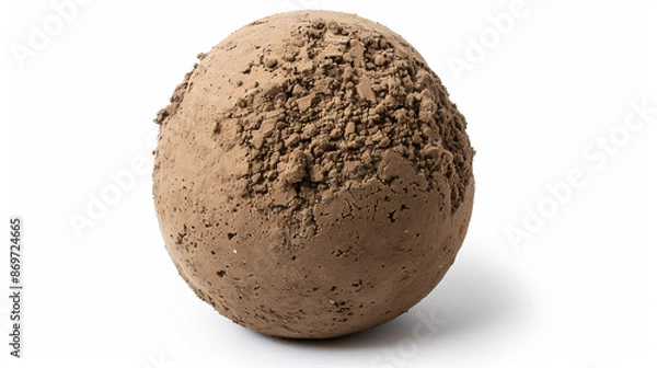 Obraz dirt ball isolated on white background. Close up.
