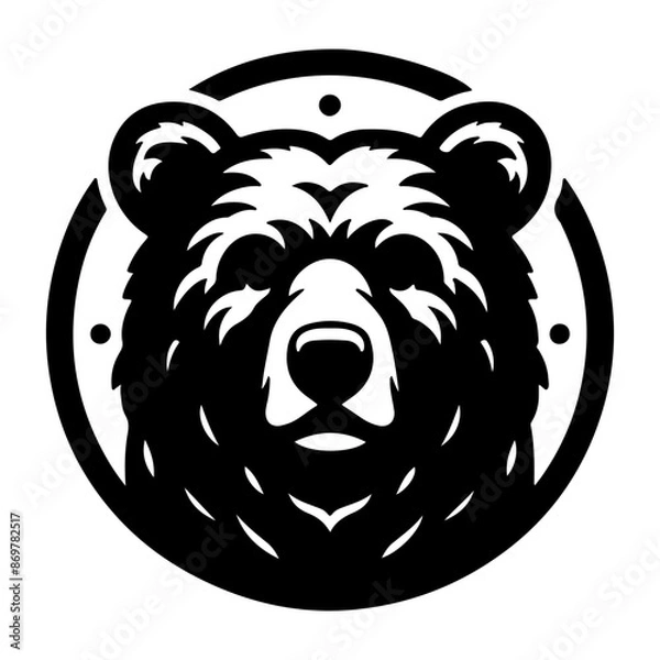 Obraz bear head vector