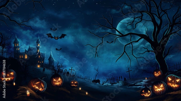 Obraz halloween night scene