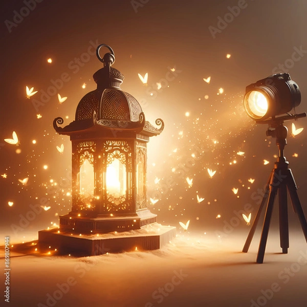 Fototapeta soft lighting and mystical elements like fireflies or glowing lanterns.