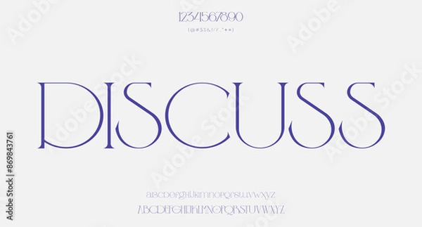 Obraz Vector luxury wedding alphabet letters font typography elegant classic serif fonts decorative vintag
