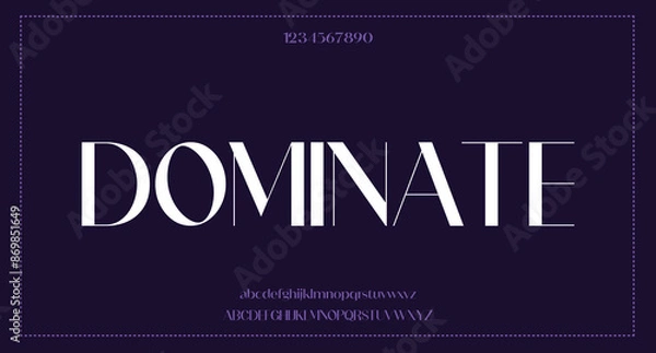 Obraz Vector luxury wedding alphabet letters font typography elegant classic serif fonts decorative vintag
