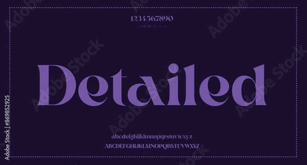 Obraz Vector luxury wedding alphabet letters font typography elegant classic serif fonts decorative vintag
