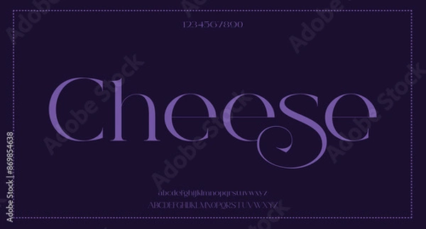 Obraz Vector luxury wedding alphabet letters font typography elegant classic serif fonts decorative vintag
