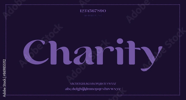 Obraz Vector luxury wedding alphabet letters font typography elegant classic serif fonts decorative vintag
