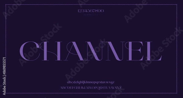 Obraz Vector luxury wedding alphabet letters font typography elegant classic serif fonts decorative vintag
