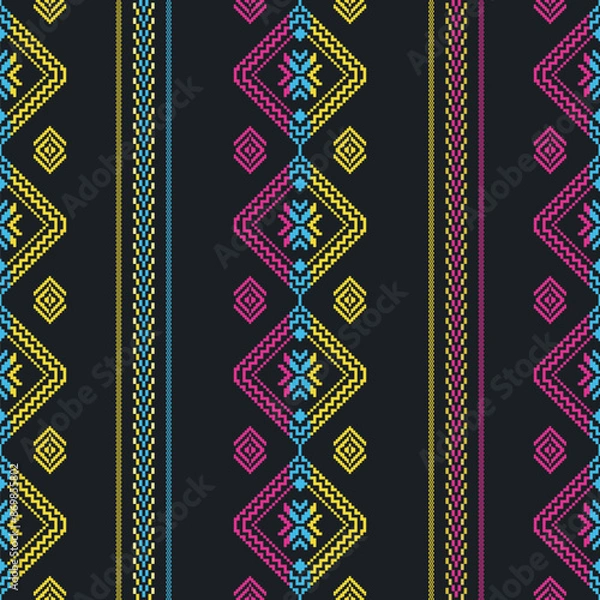 Obraz Mexican seamless pattern. Cambaya fabric. Latin American colorful textiles. 