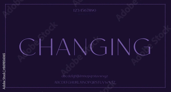 Obraz Vector luxury wedding alphabet letters font typography elegant classic serif fonts decorative vintag
