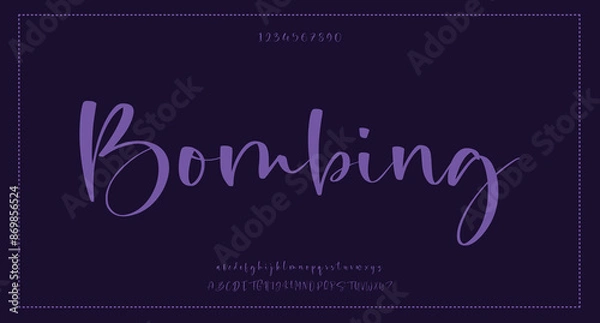 Obraz Vector luxury wedding alphabet letters font typography elegant classic serif fonts decorative vintag
