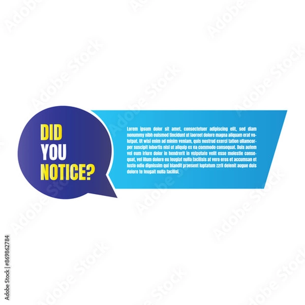 Fototapeta Did you notice question sign illustration, Do you know fun fact sign design, Did you know information and education sign design