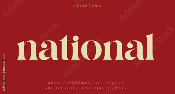 Obraz Vector luxury wedding alphabet letters font typography elegant classic serif fonts decorative vintag
