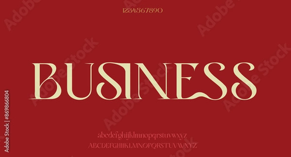 Obraz Vector luxury wedding alphabet letters font typography elegant classic serif fonts decorative vintag
