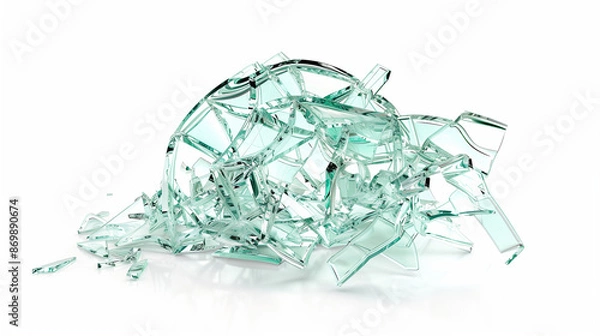 Fototapeta pile of broken glass