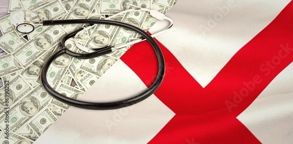 Fototapeta Composite image of stethoscope