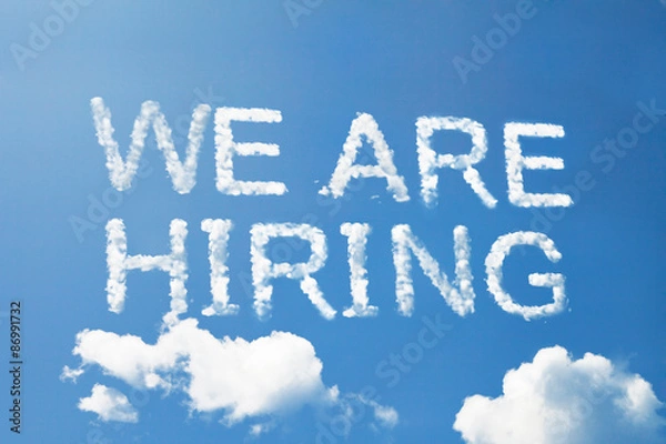 Obraz We are hiring cloud word on sky