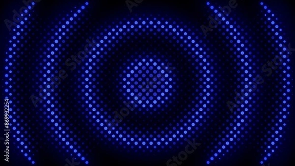 Obraz 3d render blue background with glowing led light