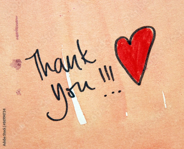 Obraz thank you message