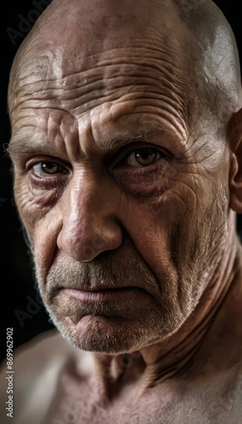 Fototapeta portrait of an man, old white man