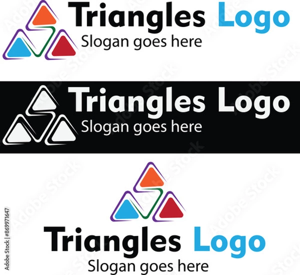 Fototapeta Triangles logo 2.eps