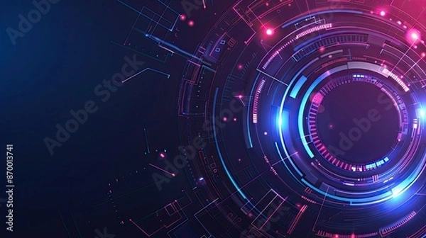 Fototapeta Digital Key Abstract on Technology Background