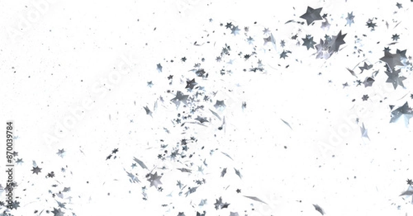 Obraz Falling Holiday Astral Radiance: Magnificent 3D Illustration of Descending Stellar Illumination for Christmas