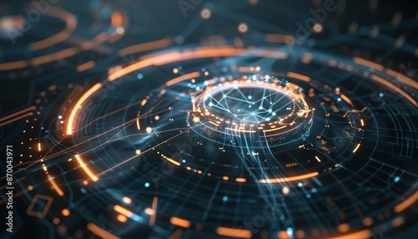 Fototapeta Abstract Futuristic Technology Background